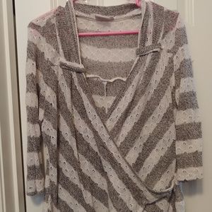 Eshakti Lightweight Vintage Knit Wrap Top 2X 20W